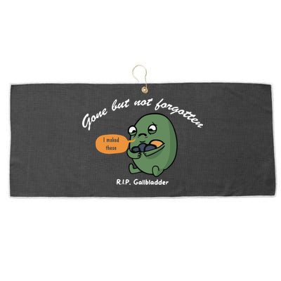 Gone But Not Forgotten RIP Gallbladder Large Microfiber Waffle Golf Towel