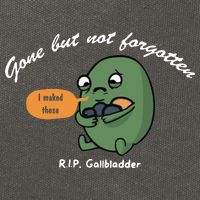 Gone But Not Forgotten RIP Gallbladder Cotton Canvas Backpack