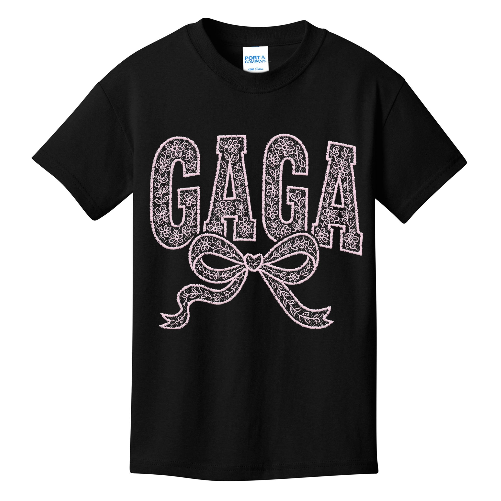 Grandma Blessed Nana Gigi Lace Coquette Mothers Day Gaga Kids T-Shirt