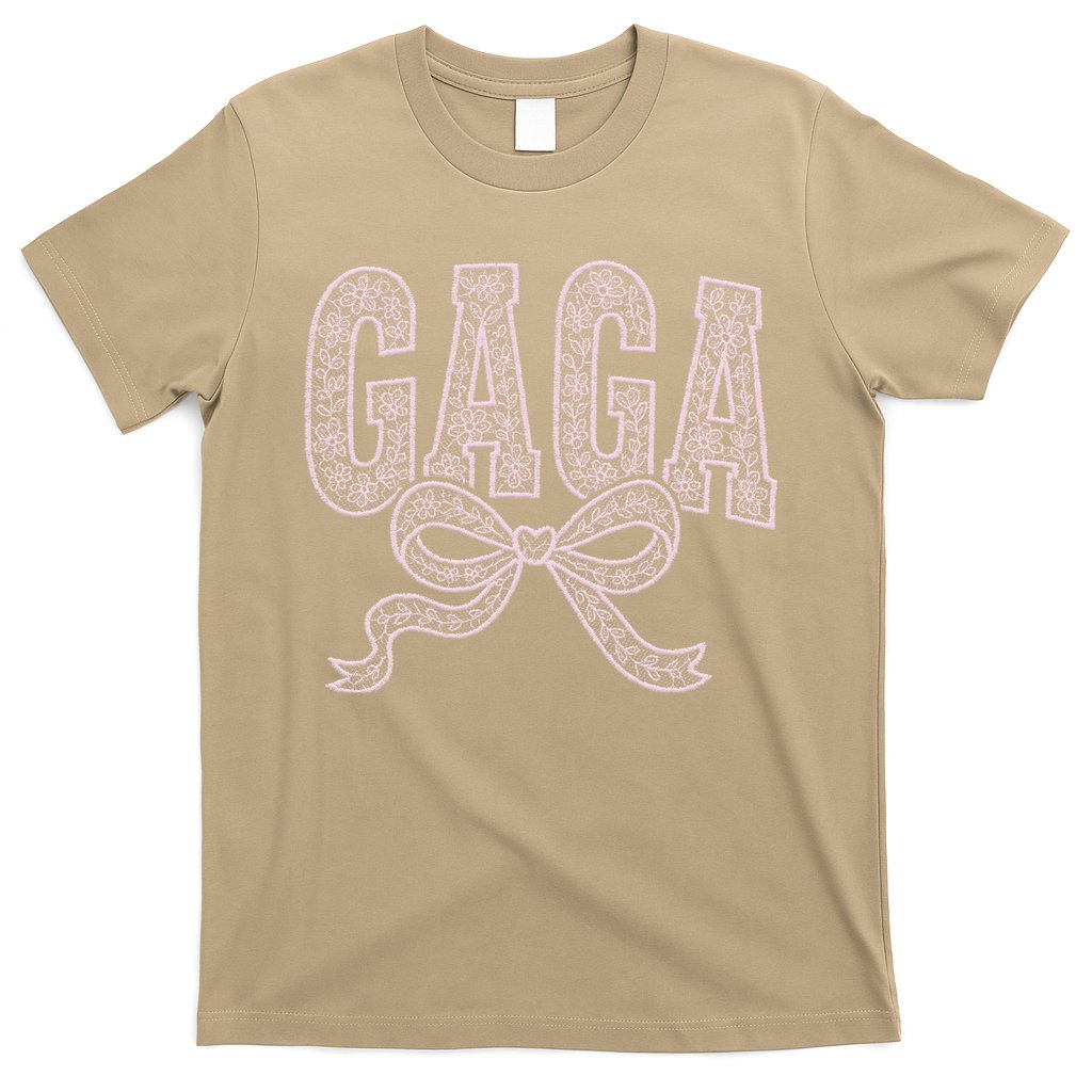 Grandma Blessed Nana Gigi Lace Coquette Mothers Day Gaga T-Shirt
