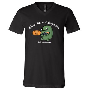 Gone But Not Forgotten RIP Gallbladder V-Neck T-Shirt