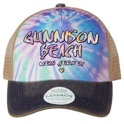 Gunnison Beach New Jersey Gunnison Beach Nj Watercolor Legacy Tie Dye Trucker Hat