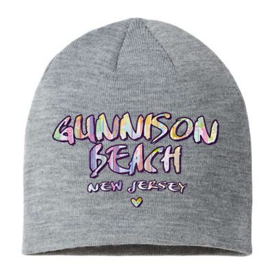 Gunnison Beach New Jersey Gunnison Beach Nj Watercolor Sustainable Beanie