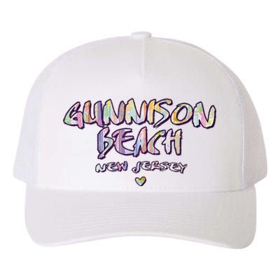 Gunnison Beach New Jersey Gunnison Beach Nj Watercolor Yupoong Adult 5-Panel Trucker Hat