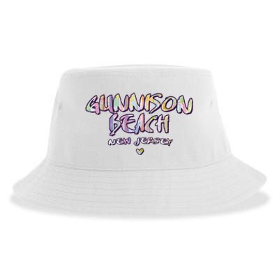 Gunnison Beach New Jersey Gunnison Beach Nj Watercolor Sustainable Bucket Hat