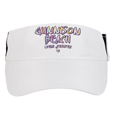 Gunnison Beach New Jersey Gunnison Beach Nj Watercolor Adult Drive Performance Visor