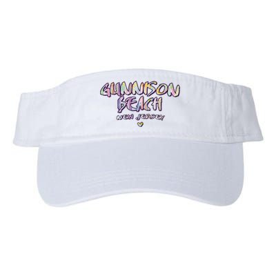 Gunnison Beach New Jersey Gunnison Beach Nj Watercolor Valucap Bio-Washed Visor