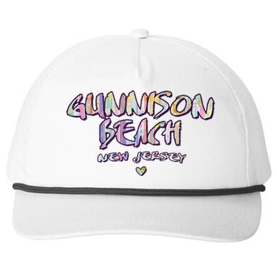 Gunnison Beach New Jersey Gunnison Beach Nj Watercolor Snapback Five-Panel Rope Hat