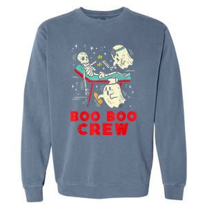 Ghost Boo Nurse Crew Witch Skeleton Halloween Spooky Season Gift Garment-Dyed Sweatshirt