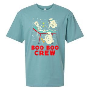 Ghost Boo Nurse Crew Witch Skeleton Halloween Spooky Season Gift Sueded Cloud Jersey T-Shirt