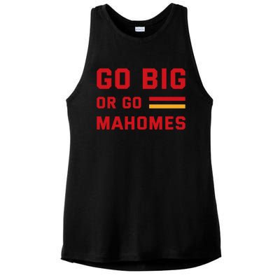 Go Big Or Go Mahomes Kansas City Playoffs Ladies PosiCharge Tri-Blend Wicking Tank