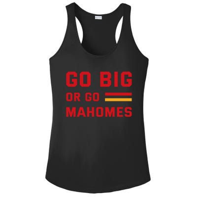 Go Big Or Go Mahomes Kansas City Playoffs Ladies PosiCharge Competitor Racerback Tank