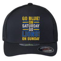 Go Blue On Saturday Go Lion On Sunday Flexfit Unipanel Trucker Cap