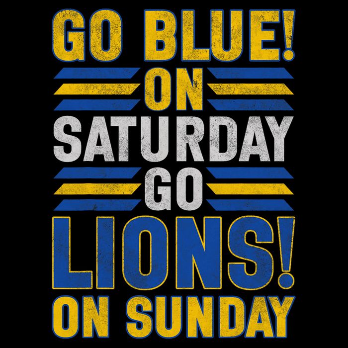 Go Blue On Saturday Go Lion On Sunday Flexfit Unipanel Trucker Cap