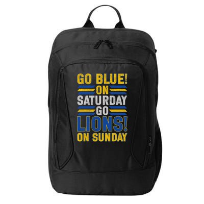 Go Blue On Saturday Go Lion On Sunday City Backpack
