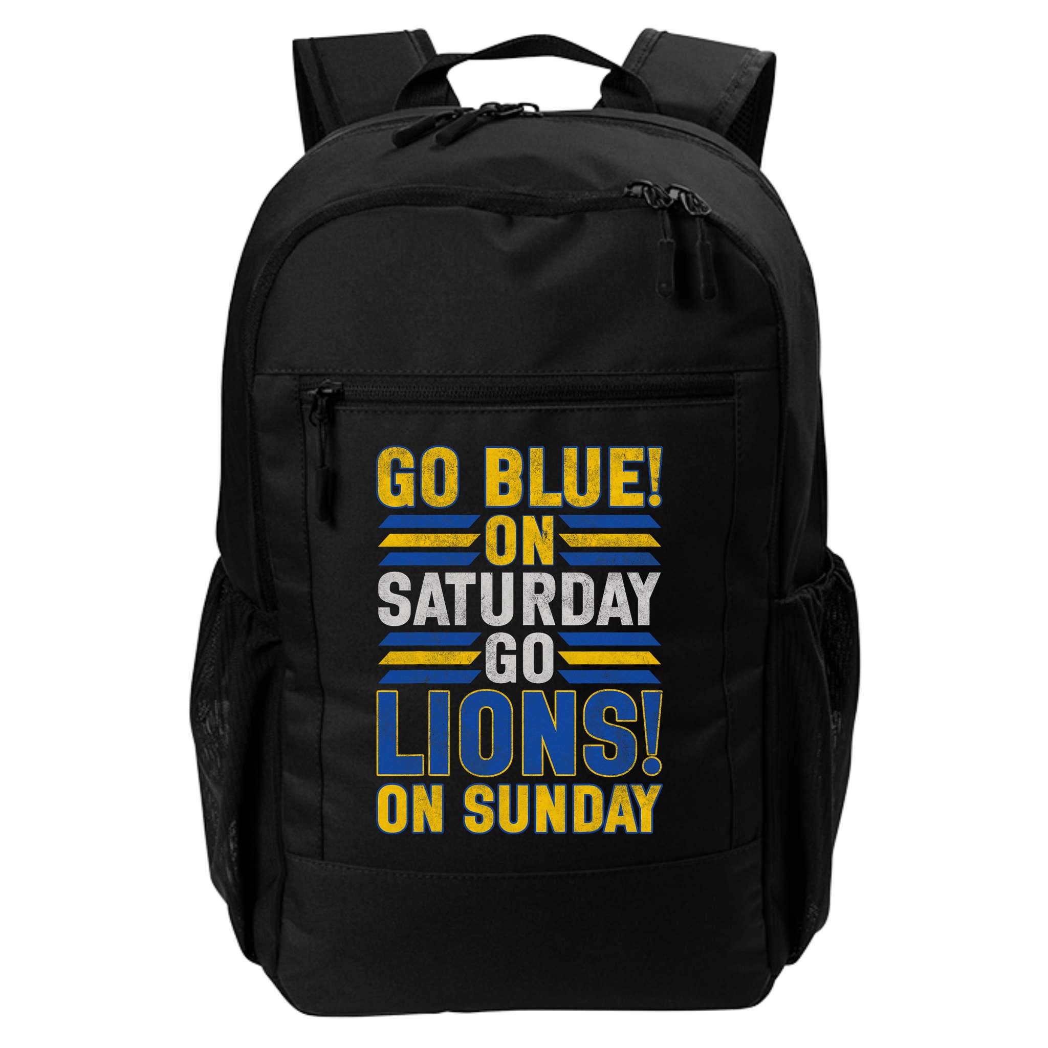 Go Blue On Saturday Go Lion On Sunday Backpack