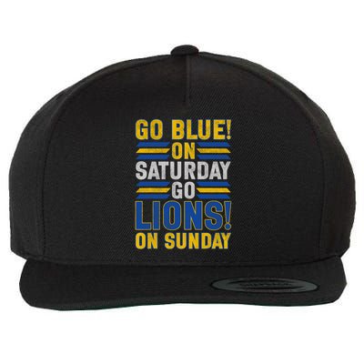 Go Blue On Saturday Go Lion On Sunday Wool Snapback Cap