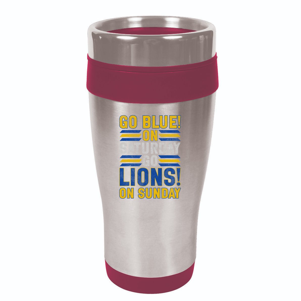 Go Blue On Saturday Go Lion On Sunday 16oz Travel Tumbler