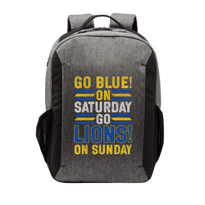 Go Blue On Saturday Go Lion On Sunday Vector Backpack