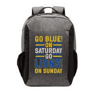 Go Blue On Saturday Go Lion On Sunday Vector Backpack