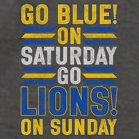 Go Blue On Saturday Go Lion On Sunday Vector Backpack
