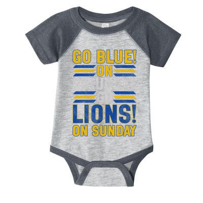Go Blue On Saturday Go Lion On Sunday Infant Baby Jersey Bodysuit
