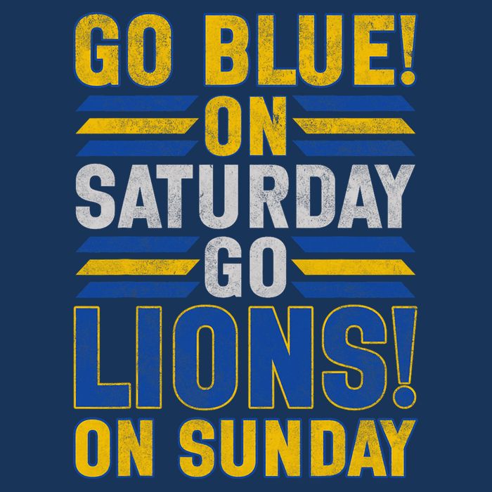 Go Blue On Saturday Go Lion On Sunday Infant Baby Jersey Bodysuit