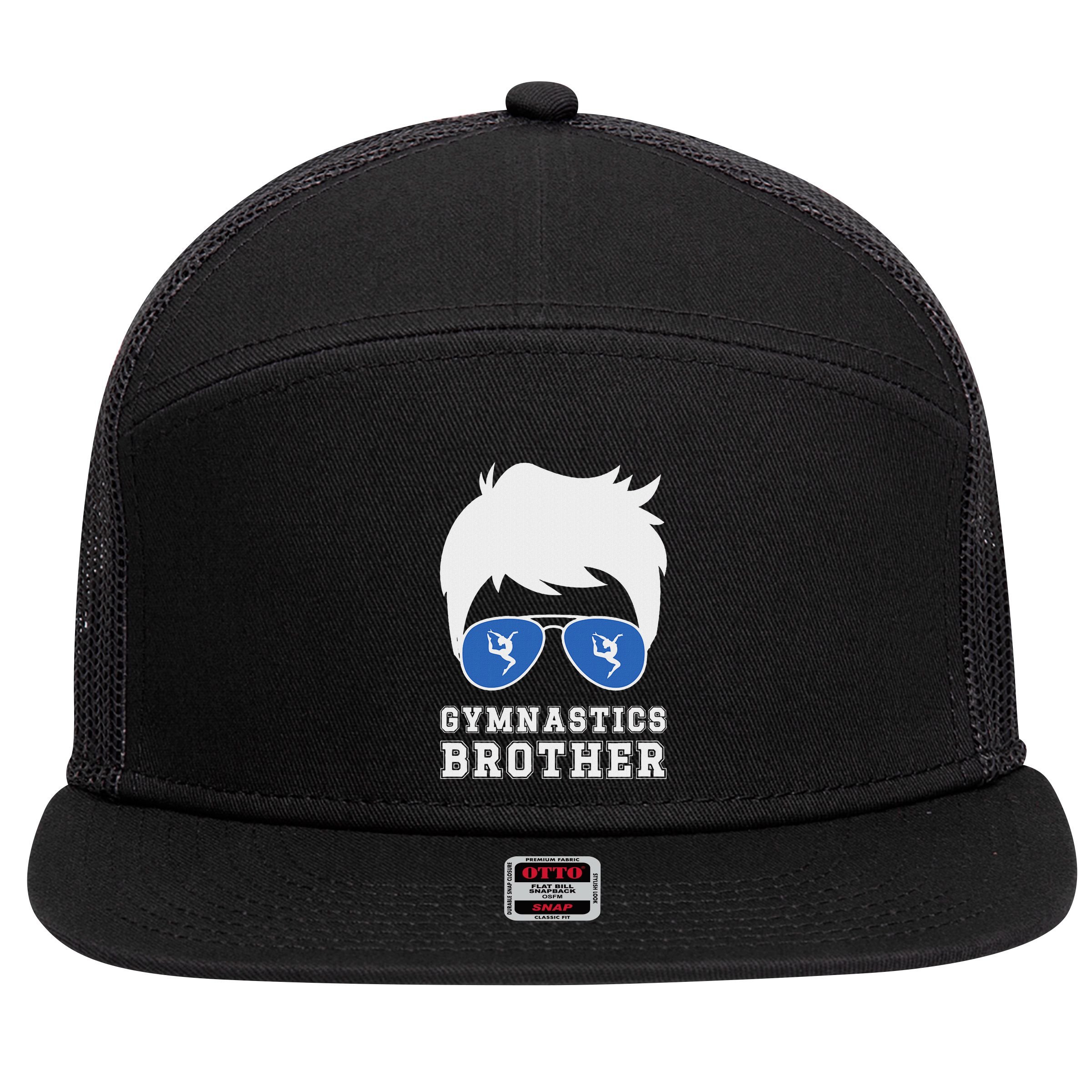Gymnastics Brother Of A Gymnast Brother 7 Panel Mesh Trucker Snapback Hat