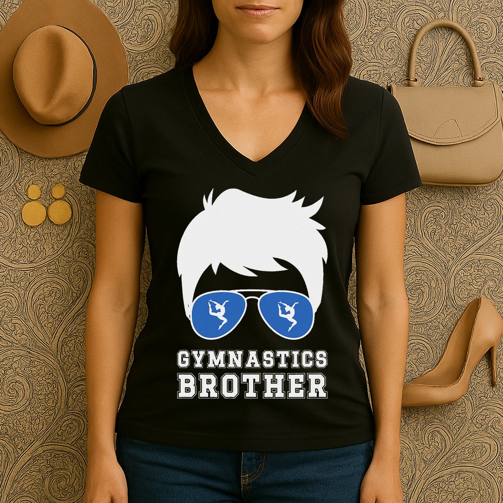 Gymnastics Brother Of A Gymnast Brother Women's V-Neck T-Shirt
