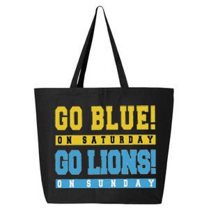 Go Blue On Saturday Go Lion On Sunday 25L Jumbo Tote