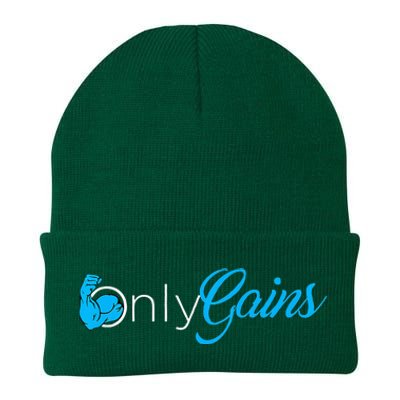 Gym Bodybuilder Only Gainz Only Gains Knit Cap Winter Beanie