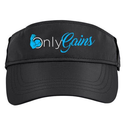 Gym Bodybuilder Only Gainz Only Gains Adult Drive Performance Visor