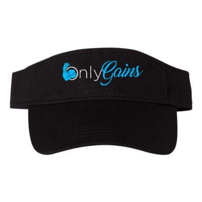 Gym Bodybuilder Only Gainz Only Gains Valucap Bio-Washed Visor