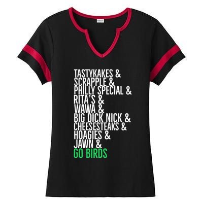 Go Birds. (Only Philly People Understand) Ladies Halftime Notch Neck Tee