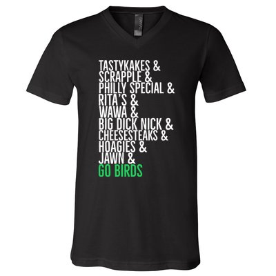 Go Birds. (Only Philly People Understand) V-Neck T-Shirt