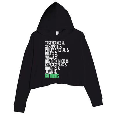 Go Birds. (Only Philly People Understand) Crop Fleece Hoodie