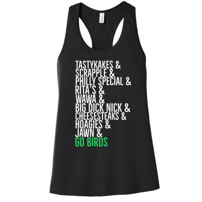 Go Birds. (Only Philly People Understand) Women's Racerback Tank