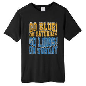 Go Blue On Saturday Go Lion On Sunday Football Fan Tall Fusion ChromaSoft Performance T-Shirt