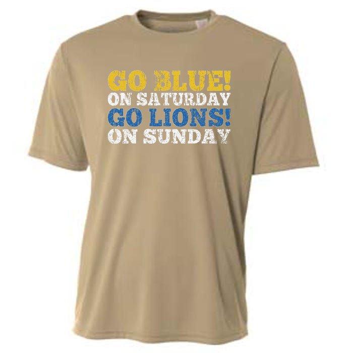 Go Blue On Saturday Go Lions On Sunday Cooling Performance Crew T-Shirt