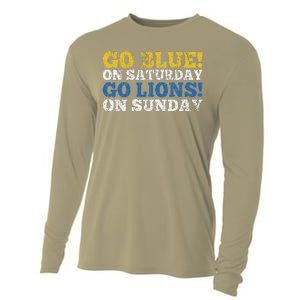 Go Blue On Saturday Go Lions On Sunday Cooling Performance Long Sleeve Crew