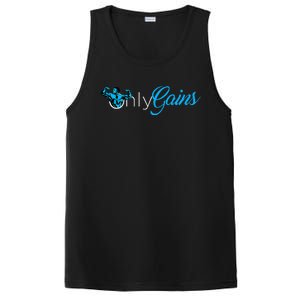 Gym Bodybuilder Only Gainz Only Gains PosiCharge Competitor Tank