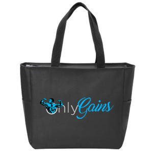 Gym Bodybuilder Only Gainz Only Gains Zip Tote Bag