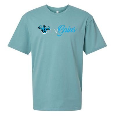 Gym Bodybuilder Only Gainz Only Gains Sueded Cloud Jersey T-Shirt