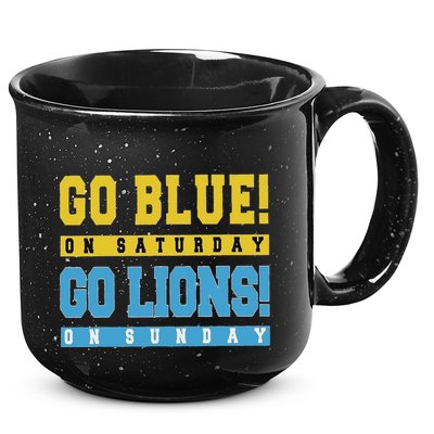 Go Blue On Saturday Go Lion On Sunday 15oz Campfire Ceramic Mug