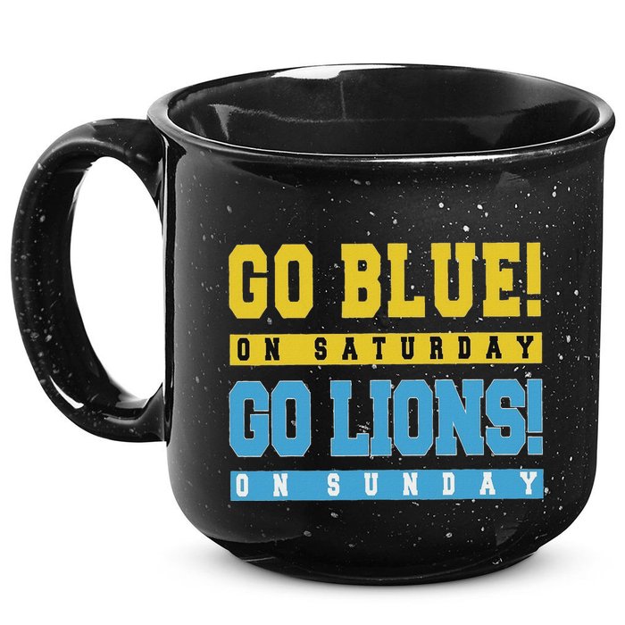 Go Blue On Saturday Go Lion On Sunday 15oz Campfire Ceramic Mug