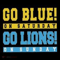 Go Blue On Saturday Go Lion On Sunday Youth Performance Sprint T-Shirt