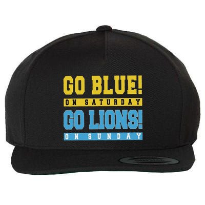 Go Blue On Saturday Go Lion On Sunday Wool Snapback Cap