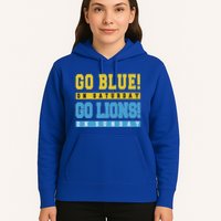 Go Blue On Saturday Go Lion On Sunday Hoodie