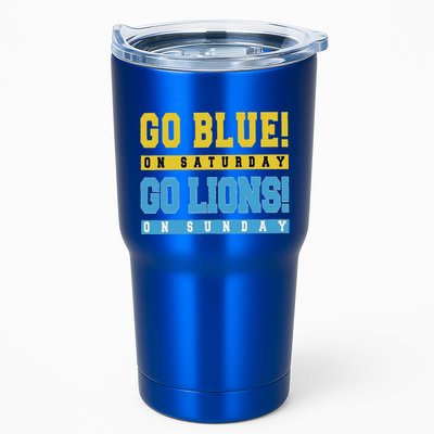 Go Blue On Saturday Go Lion On Sunday Tumbler