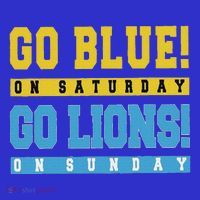 Go Blue On Saturday Go Lion On Sunday Baby Bodysuit